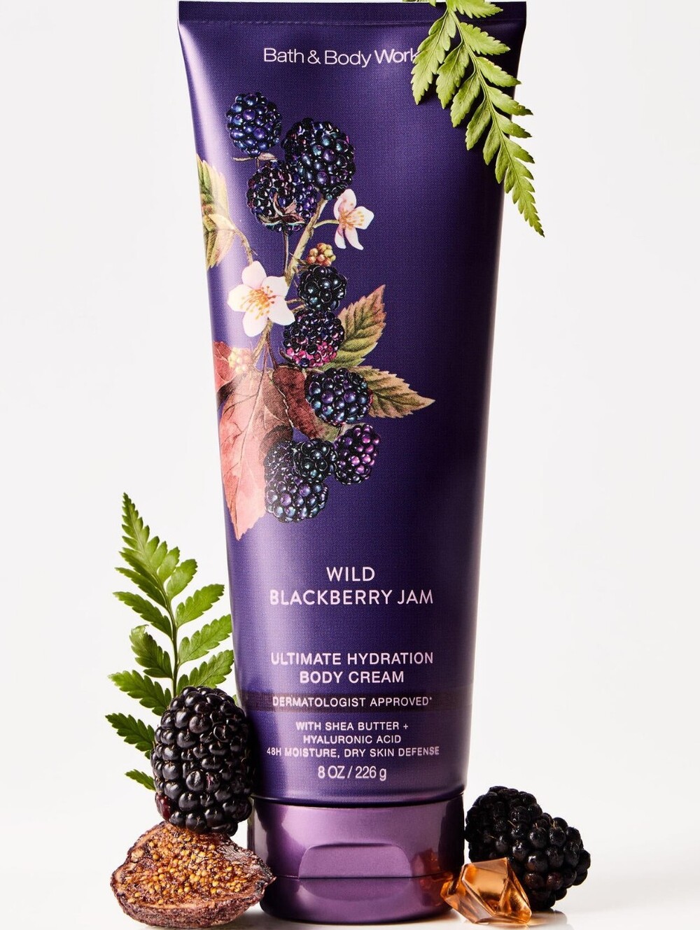 Bath & Body Works Wild Blackberry Jam Ultimate Hydration Body Cream 8oz NEW